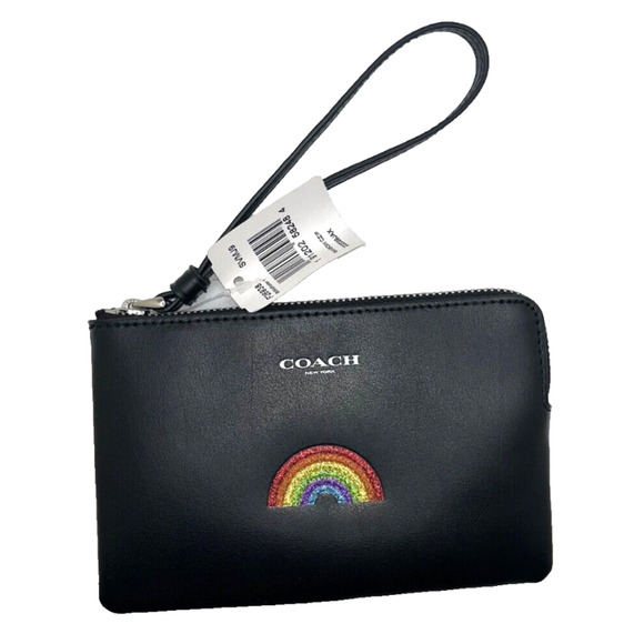 Coach Rainbow Corner Zip Wristlet Wallet F26938 Calf Leather NWT MSRP $95 - Picture 8 of 12